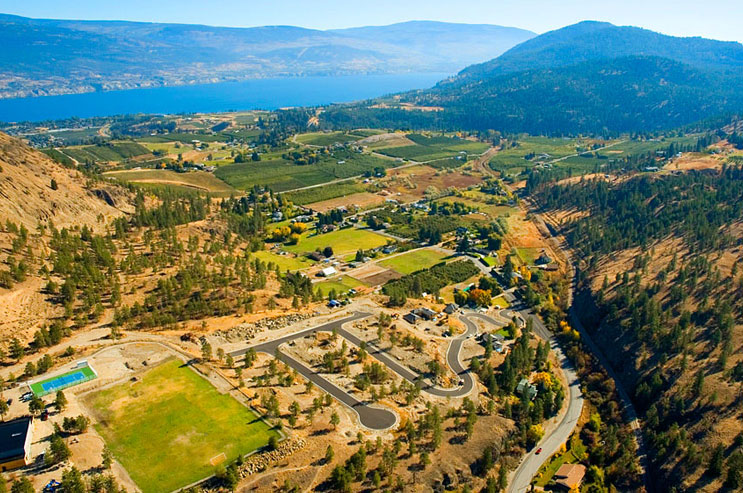 Overhead view of the Sedona Height lots